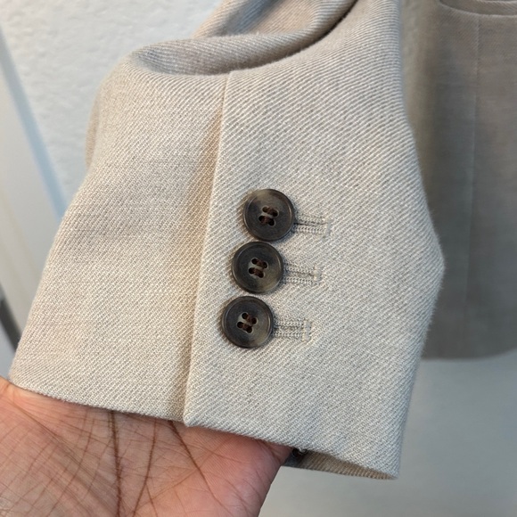 J.Crew Parke Linen Single Blazer Jacket Natural Beige 8 Style #H9710 - Picture 7 of 13